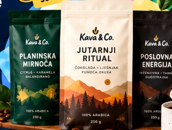 Illustrated specialty coffee packaging